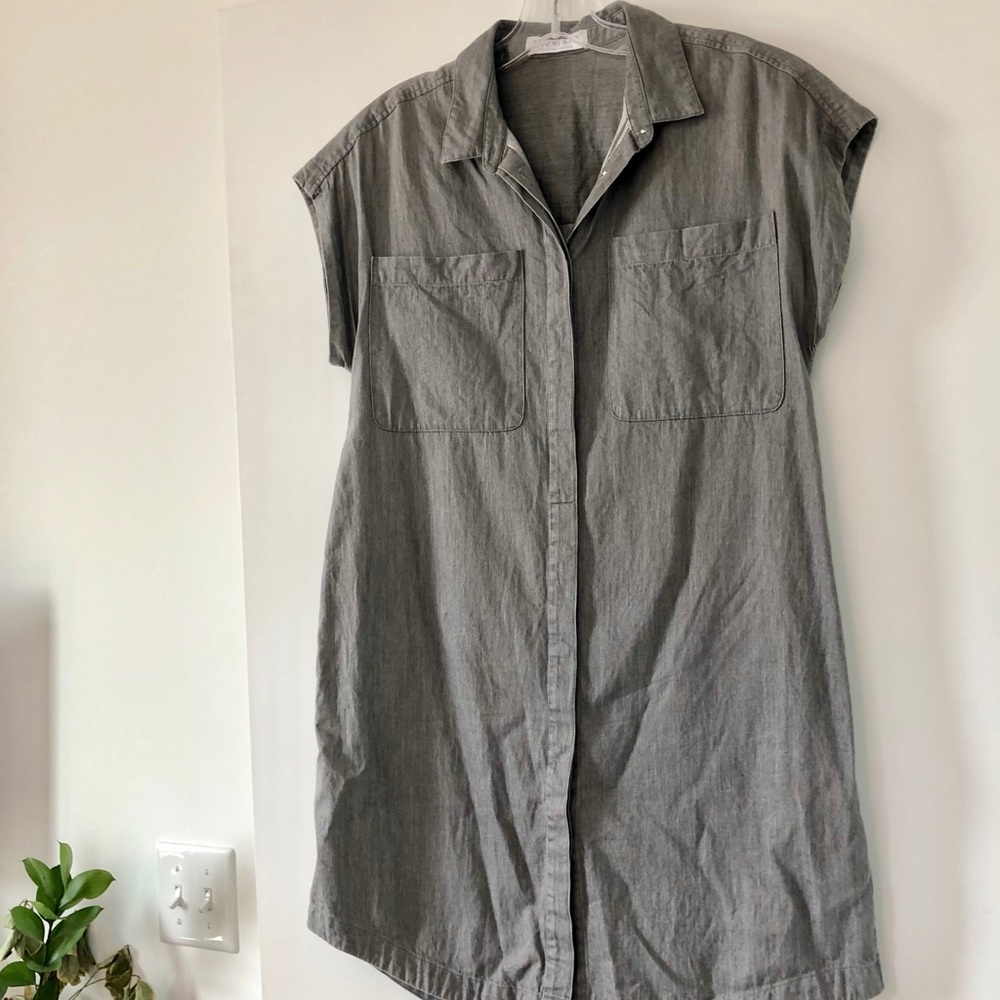 Everlane shirt dress, XS, grey